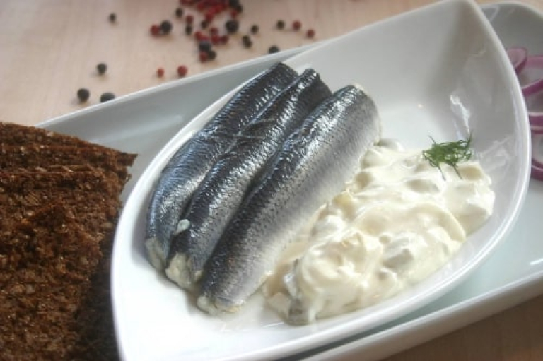 Bismarckhering in Sahnesoße